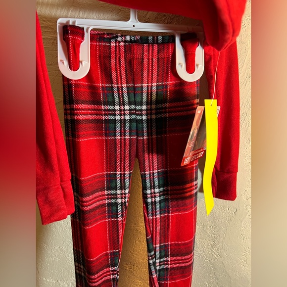 Kids NWT Holiday Christmas Pajama Set red 3T unisex - Picture 4 of 9